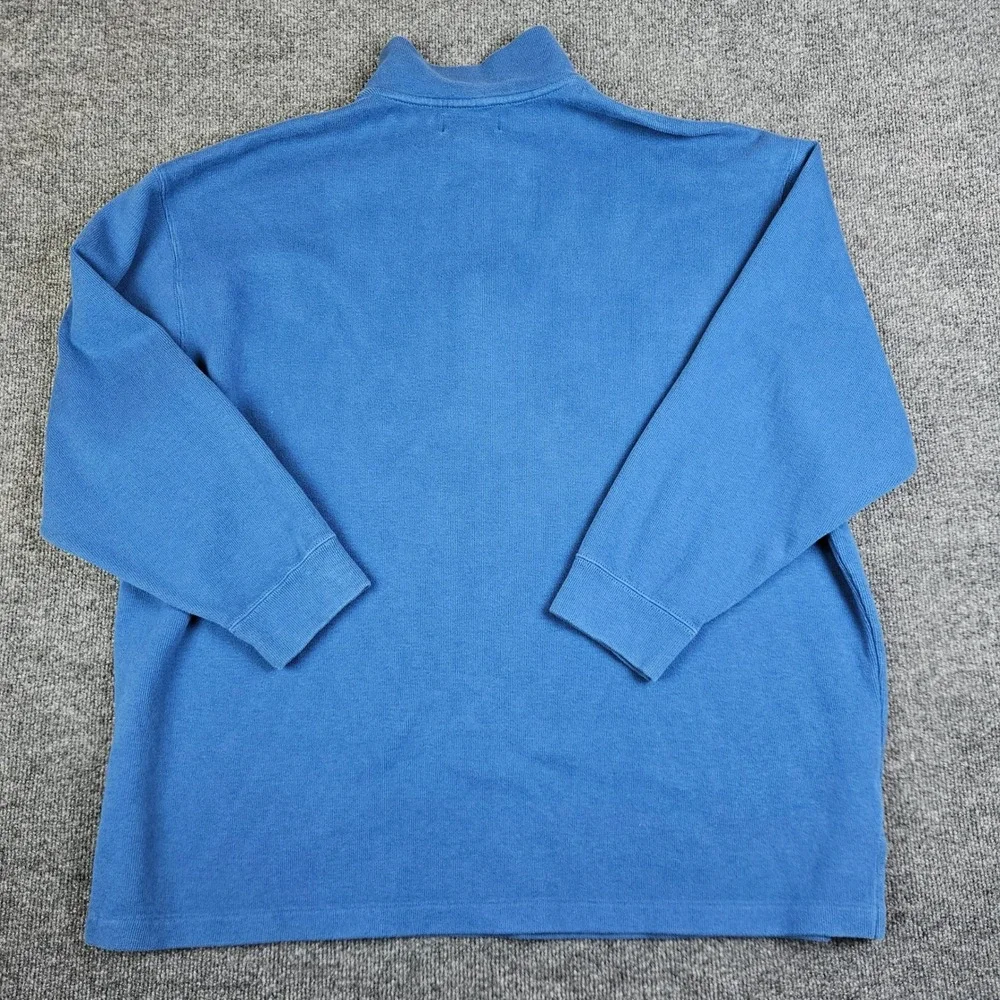 Polo Ralph Lauren Quarter 1/4 Zip Pullover Sweater Mens 3XB Big Blue Knit Preppy